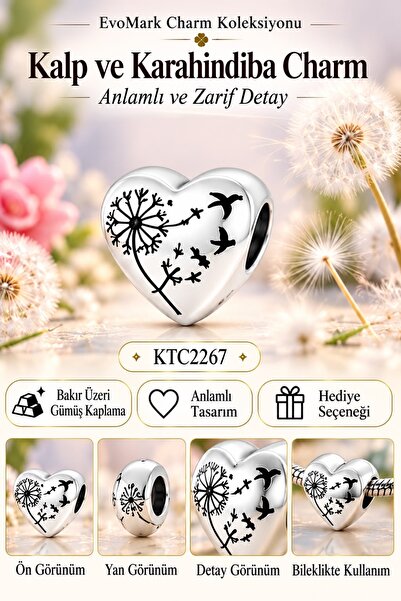 Kalp ve Karahindiba Charm KTC2267