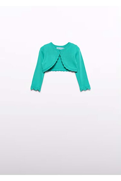 Abel & Lula Baby Girl Thin Spring Mercerized Bolero Green