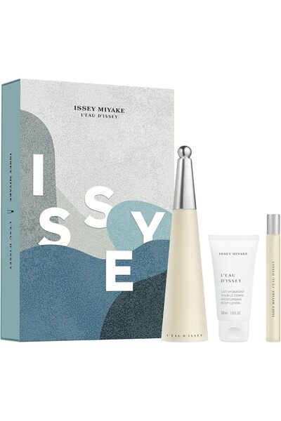 Issey Miyake مجموعة عطور نسائية: لوشن الجسم L'Eau D'Issey 100 وعطر 50+ مل وعط...