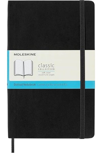 GENERAL Moleskine Classic Notebook, Soft Cover, Large (12.7 cm x 21.6 cm) Dot...
