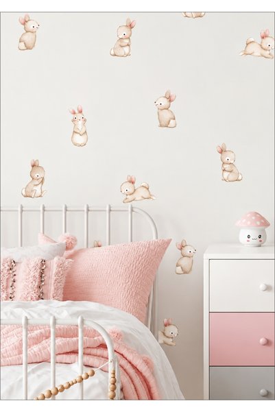 LABELOVE Bebek Tavşanlar Çocuk Odası Duvar Sticker