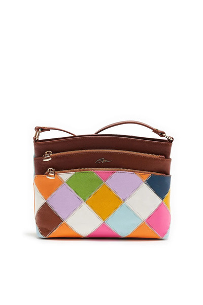 gio&mi Olivia Shoulder and Crossbody Bag Genuine Leather