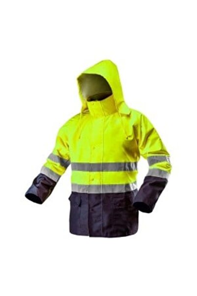 NEO Tools Jachetă de lucru de înaltă vizibilitate, impermeabilă, galbenă, măr...