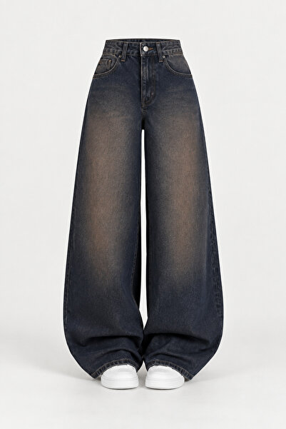 J&KSTORES Baggy Salaş Pocket Bol Paça Retro Görünümlü Jean Pantolon