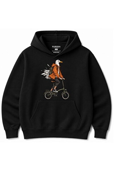 Rabona Fashion Urban Wings biciklistička majica s kapuljačom i grafičkim motivom