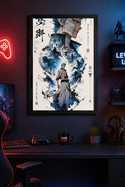 Charmbi Bleach Grimmijow Black Wooden Framed Poster Premium Digital Print Pai...