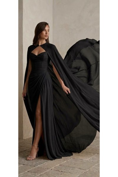 MERİT FASHION Uçuş Uçuş Şık Premium Şifon Pelerin
