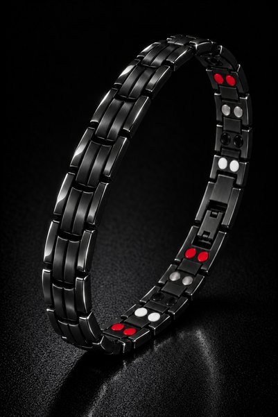 İyyaKee Black Titanium Magnetic Men's and Women's Clip-On Bracelet