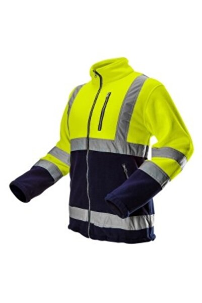 NEO Tools Jachetă fleece de înaltă vizibilitate, galbenă, mărimea XL