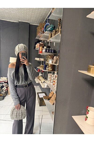 Yerel Üretici قبعة نسائية محبوكة يدويًا ذات ملمس ناعم