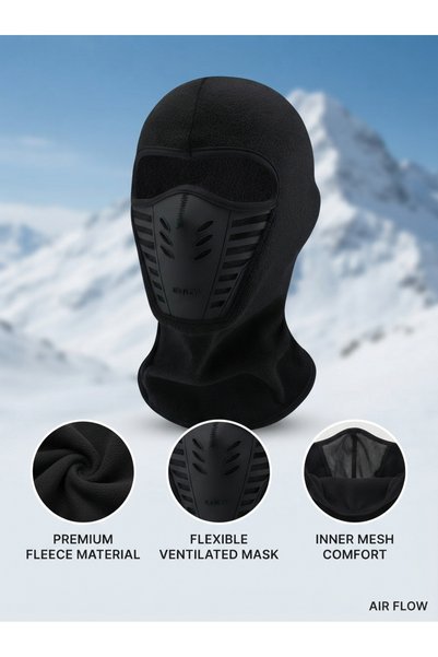Shopiolog Maske & Balaklava Motorsiklet Motorcu Termal Balaklava Kar Maskesi | Soğuk ve Rüzgar Geçirmez | Motor, Kayak, Kamp ve Günlük Kullanım Yüz Koruma Likralı Termal Kumaş (HER BEDENE UYGUNDUR)