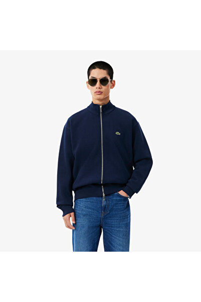 Lacoste Erkek Classic Fit Fermuarlı Lacivert Sweatshirt