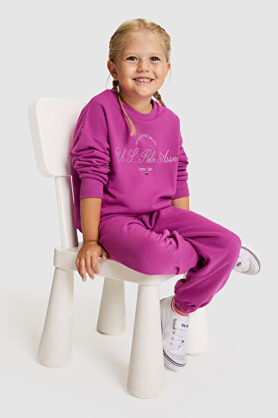 U.S. Polo Assn. Girl's Plum Pajama Set 50334097-Vr074