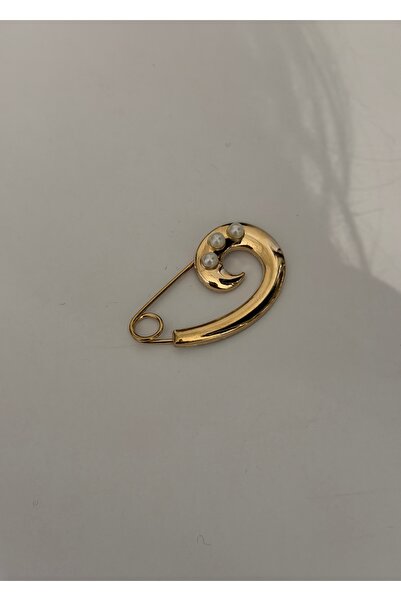 KİLİGİSTANBUL GOLD RENK PEARL BROŞ