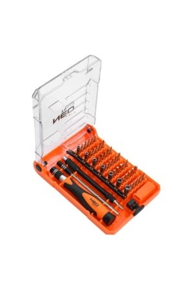 NEO Tools Biți de precizie pentru șurubelnițe cu mâner, 45 buc.