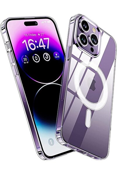 Generic Compatible with iPhone 14 Pro Max Magnetic Case Clear Anti Scratch TP...