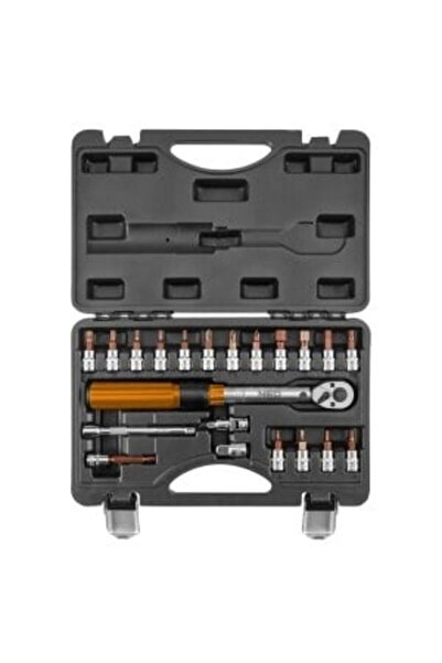 NEO Tools Cheie dinamometrică 1/4 ", 5-25 Nm, set 21 piese