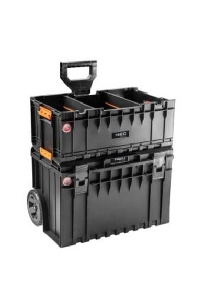 NEO Tools Sistem modular pe roți, cu o cutie deschisă