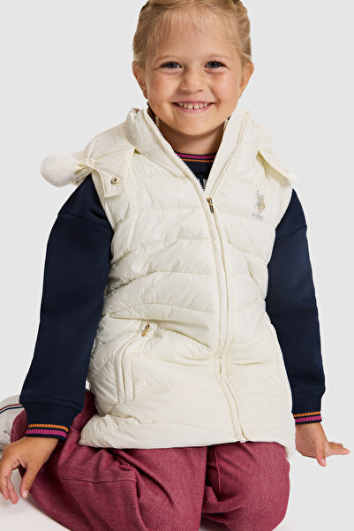 U.S. Polo Assn. Girl's Cream Vest 50326297-Vr256