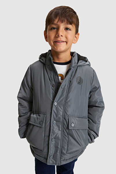 U.S. Polo Assn. معطف رمادي للأولاد 50328179-VR076
