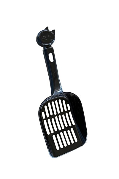 Generic Brand Lopățică pentru Litieră, din Plastic, Neagră, cu Mâner în Formă...