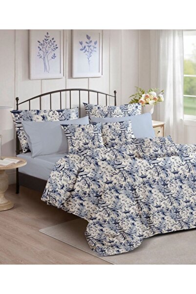 Maisonette Charis Bedding Set Dark Blue-160 X 220 cm