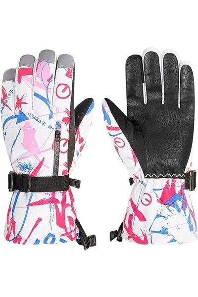 BEETO Snow Gloves for Kids, Women, Men, Winter Waterproof Youth Ski Gloves, T...