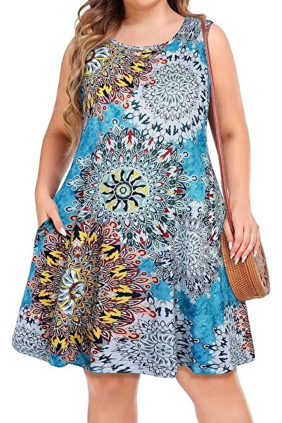 GENERAL elescat Summer Dresses for Women Casual Sleeveless Tshirt Beach Flowy...
