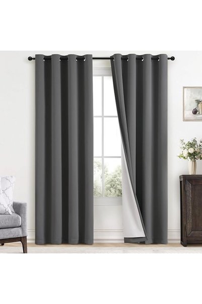 Yakamok Thermal Insulated Rod Pocket Ombre Curtains, Light Blocking Gradient ...