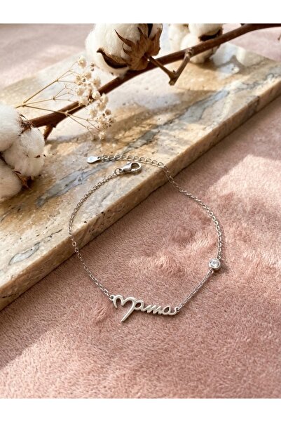 Peach Jewelry Peach Jewerly Γυναικείο Βραχιόλι Από Ασήμι 925 Mama Ασημί