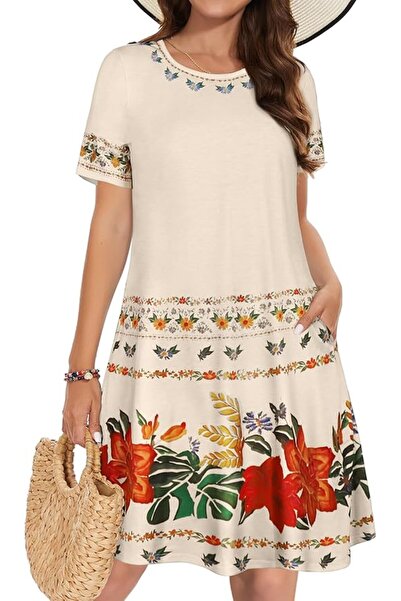 GENERAL elescat Summer Dresses for Women Casual Sleeveless Tshirt Beach Flowy...