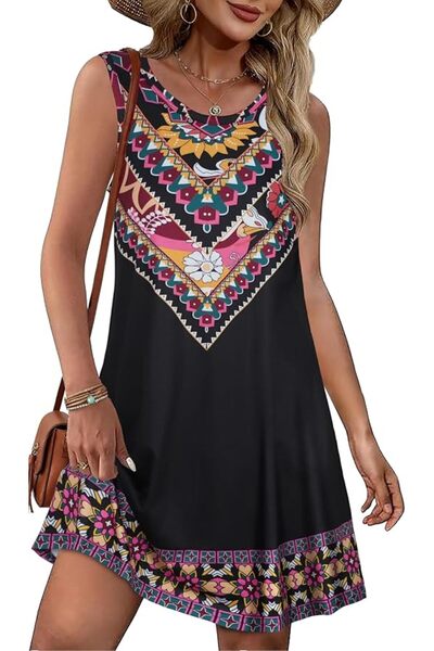 GENERAL elescat Summer Dresses for Women Casual Sleeveless Tshirt Beach Flowy...
