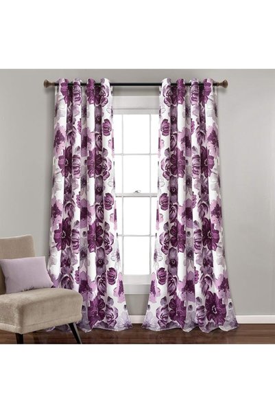 Lush Decor Leah Room Darkening Window Curtain Panel Pair, 84 inch x 52 inch, ...