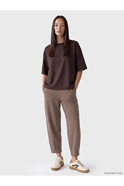 LC Waikiki Two Mt Shop Quality Brown Soft Touch Women's Jogger Sweatpants
