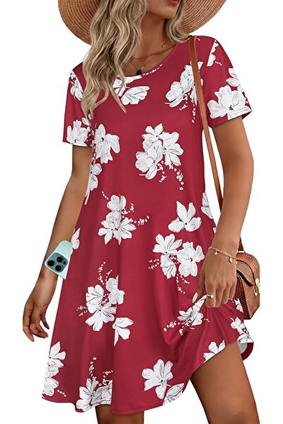 GENERAL elescat Summer Dresses for Women Casual Sleeveless Tshirt Beach Flowy...