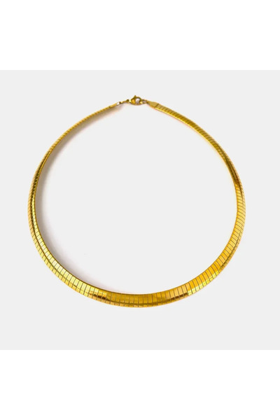 Peach Jewelry Κολιέ Στυλ Ενισχυμένο Μονόχρωμο Χρώμα Χρυσό Από Ανοξείδωτο Ατσά...