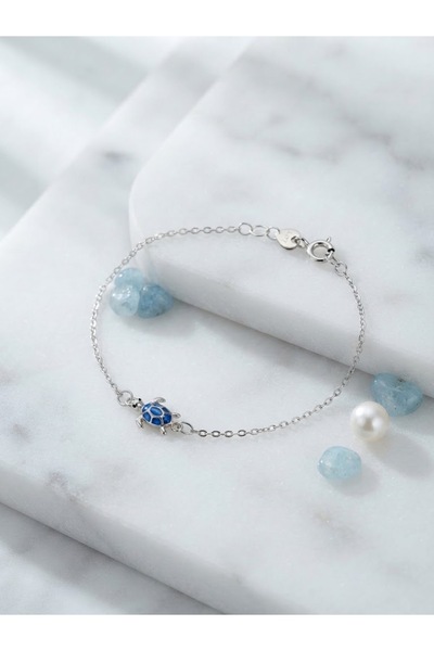 Peach Jewelry Peach Jewerly Βραχιόλι Από Ασήμι 925 Χελωνάκι Ασημί
