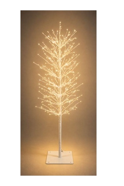 Lianos Epoxiaka Λευκό Φωτιζόμενο Δέντρο Με 400 Led Copper Φωτάκια 2700 Kelvin...