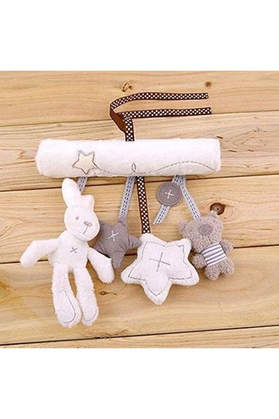 SWIUKPHE Stroller Toys Rabbit?Baby Hanging Rattle Soft Music Plush Activity C...