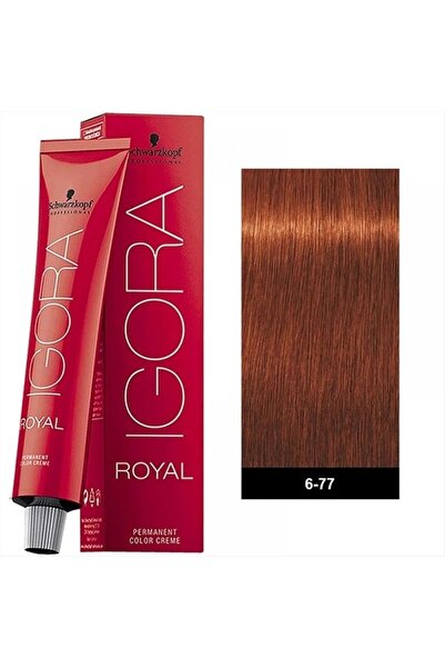Schwarzkopf IGORA ROYAL 6-77 Ξανθό Σκούρο Έντονο Χάλκινο 60 ml