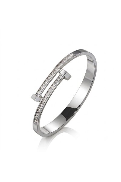 Peach Jewelry Peach Jewerly Γυναικείο Βραχιόλι Χειροπέδα Από Χάλυβα Τιτανίου ...
