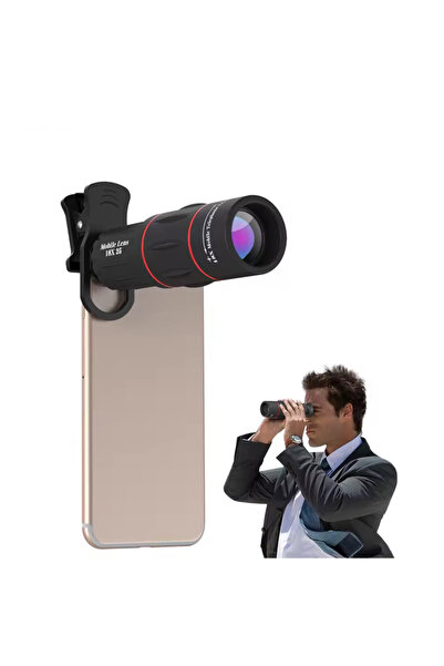 Akıllı Telefon İçin Dürbün 18 Kat Uzay Çekim Teleskopik Zoom Lens Dürbün - APL-T18 18X25 Mobil Lens