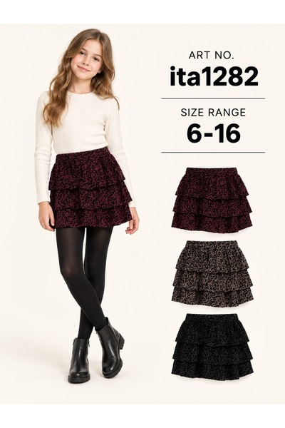 SETTY KOOP Girls’ Leopard-Print Skirt