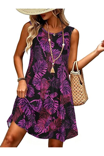 GENERAL elescat Summer Dresses for Women Casual Sleeveless Tshirt Beach Flowy...