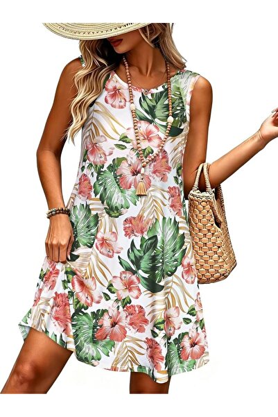 GENERAL elescat Summer Dresses for Women Casual Sleeveless Tshirt Beach Flowy...