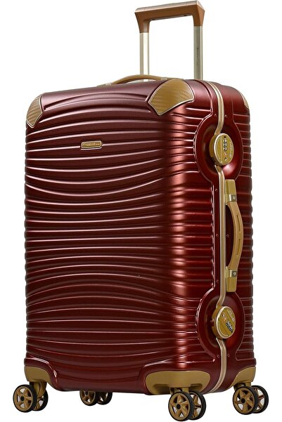 eminent Luggage Makrolon Polycarbonate Gold Jetstream Aluminum Frame Zipper L...