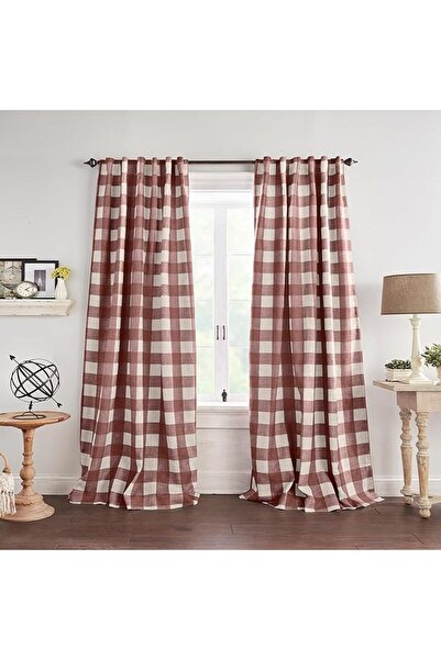 GENERAL ستارة نافذة معتمة من Elrene Home Fashions Grainger Buffalo Check، مقا...