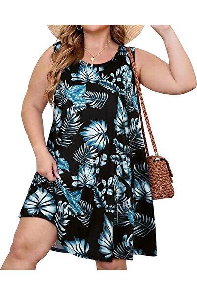 GENERAL elescat Summer Dresses for Women Casual Sleeveless Tshirt Beach Flowy...