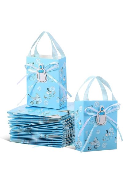 GENERAL 24 Pcs Baby Shower Favor Bags for Guests, Mini Gift Bags with Handles...