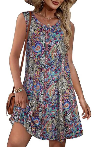 GENERAL elescat Summer Dresses for Women Casual Sleeveless Tshirt Beach Flowy...